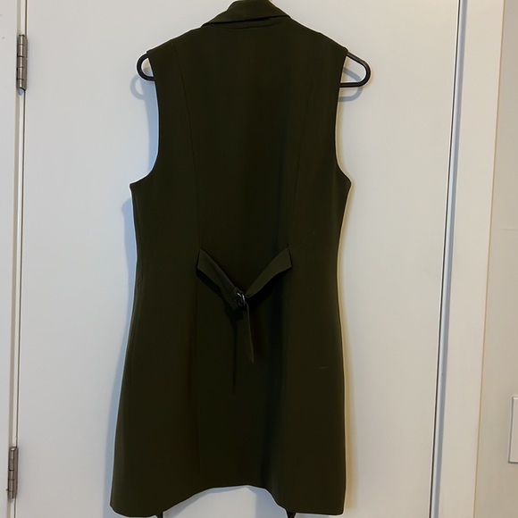 Sleeves Army Green Blazer-Vest - Picture 4 of 7